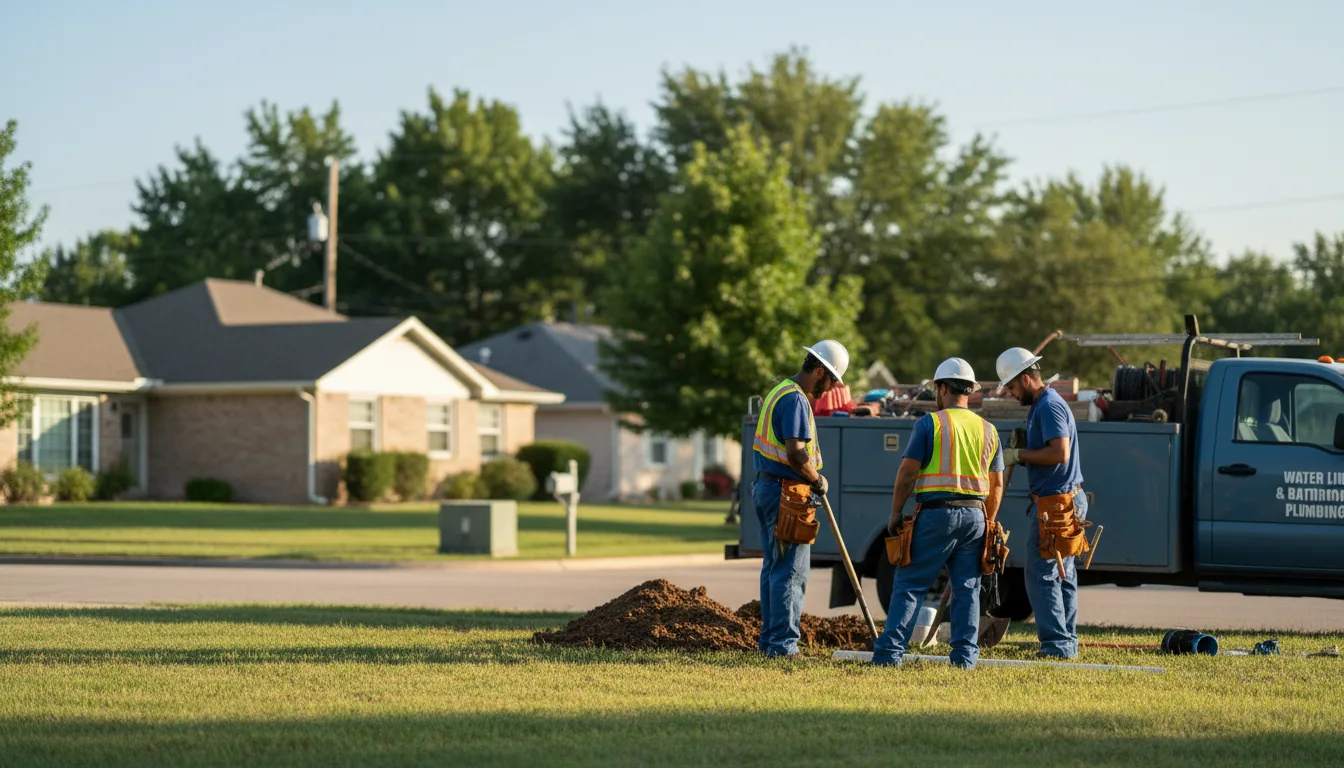 Residential water line and bathroom plumbing service in Clinton, IN